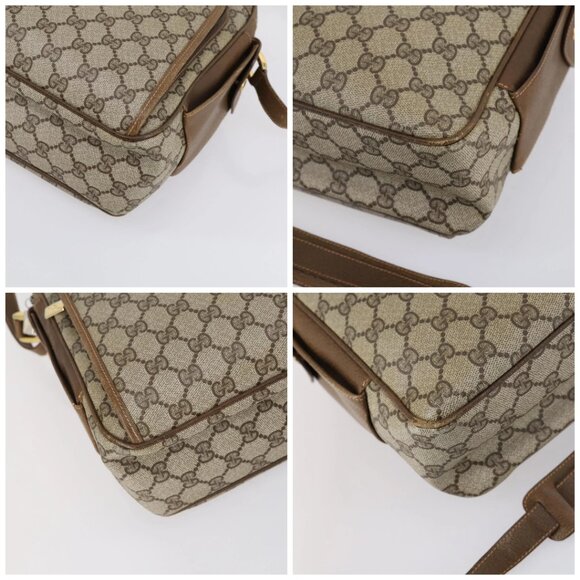 GUCCI GG Supreme Shoulder Bag PVC Leather 2way Beige Auth ki6104 - Picture 14 of 16